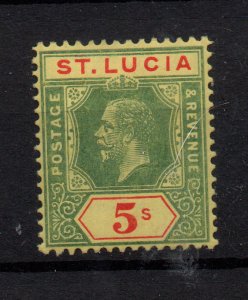 St. Lucia KGV 1923 5/- SG105 mint MH WS36342