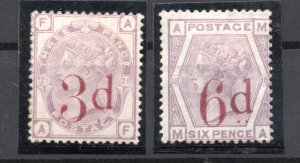 Great Britain 1883 #94-95 SG 159/162 Fresh Mint Hinged Original Gum