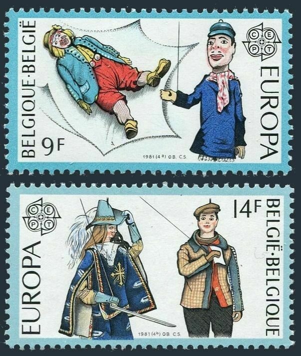 Belgium 1069-1070, MNH. Michel 2058-2059. EUROPE CEPT-1981, Folklore.