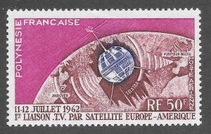 French Polynesia Scott C29 MNHOG - 1962 Telstar Issue - SCV $11.50