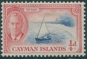 Cayman Islands 1950 SG135 ¼d blue and red Cat Boat KGVI MLH