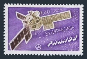 France 1485 2 stamps, MNH. Michel 1971. Symphonie communications satellite, 1976