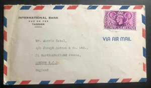 1949 Tangier Morocco British PO Airmail International Bank Cover to England