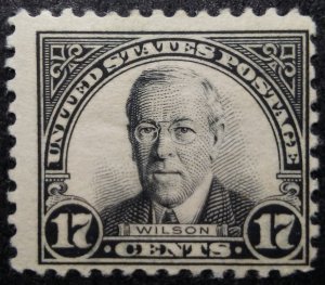 StampGeek Scott #623 Woodrow Wilson, FLAT PRESS, PERF 11,  MINT, AVERAGE, LH