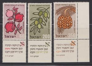 Israel #162 - 164 Jewish New Year MNH Singles with tab