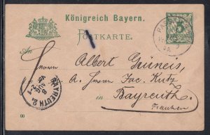 Barvaria - Aug 7, 1900 Domestic Stationary Card