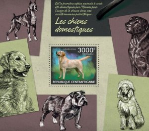 Centrafrique 2014 MNH. DOGS  |  Y&T Code: 646  |  Michel Code: 4729 / Bl.1158