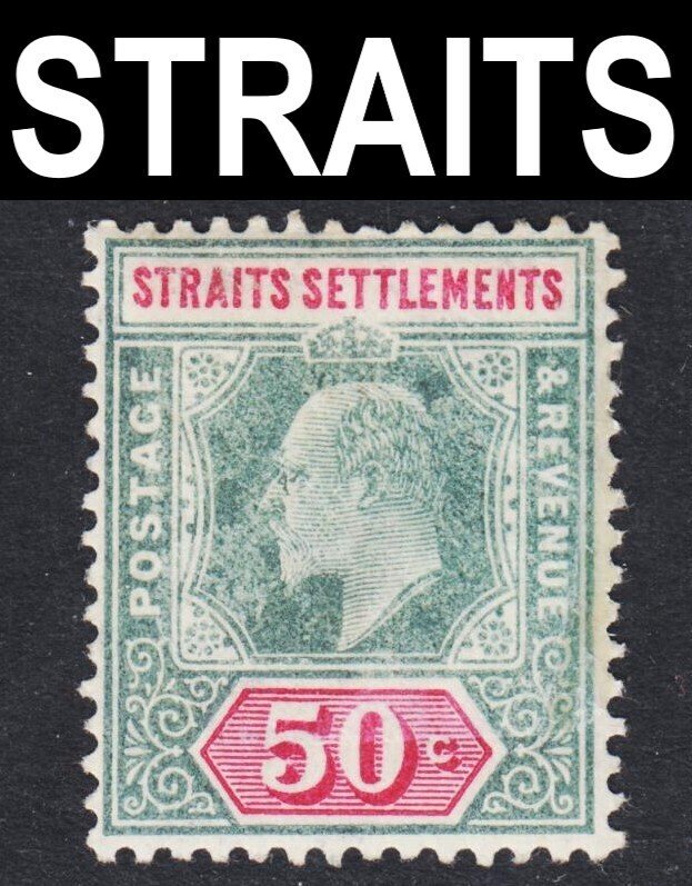 Malaya Straits Settlements Scott 121 wtmk 3 F to VF mint OG HR. FREE...