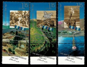Israel 1998 - The War of Independance- Set of 3 Stamps - Scott #1325-27 - MNH