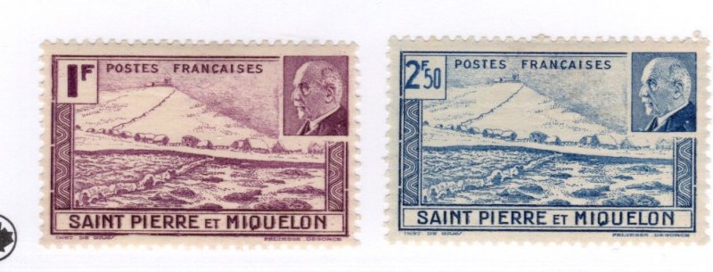 Saint Pierre and Miquelon #206 A-B MH - Stamp - CAT VALUE $4.00