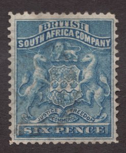 Sc 6 / SG2 - Rhodesia , British South Africa - 6d - 1892 - Used - superfleas