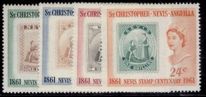 ST CHRISTOPHER, NEVIS & ANGUILLA QEII SG123-126, 1961 centenary set, NH MINT.