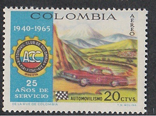 Colombia # C480, Auto Club 25th Anniversary, Mint NH