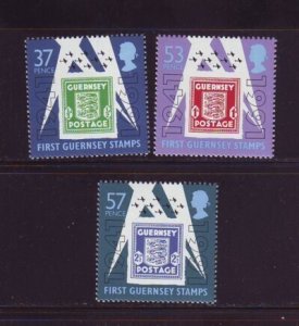 Guernsey Sc 446-448 1991 50th Anniversary German Occupation stamp set mint NH