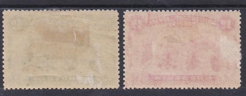 RHODESIA 1910 KGV DOUBLE HEAD 1/2D AND 1D 