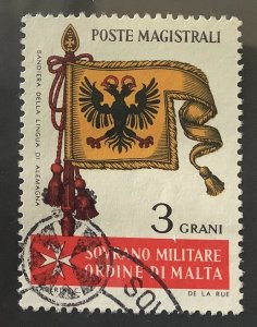 Sovereign Military Order of Malta 1967 Scott 11 used -  3g,  Flag,  Germany