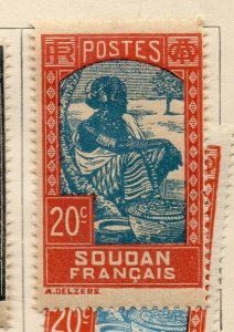 French Soudan 1931-33 Early Issue Fine Mint Hinged 20c. NW-179066