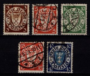 Danzig 1924 Arms Definitives, Part Set [Used]