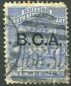 BRITISH CENTRAL AFRICA-1891-95 6d Ultramarine Sg 4 GOOD USED V35974