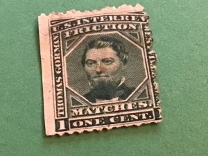 Thomas Gorman Matches U. S. Private Die Proprietary vintage stamp A12106