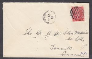 NEW BRUNSWICK SPLIT RING TOWN CANCEL COVER RIVER SIDE