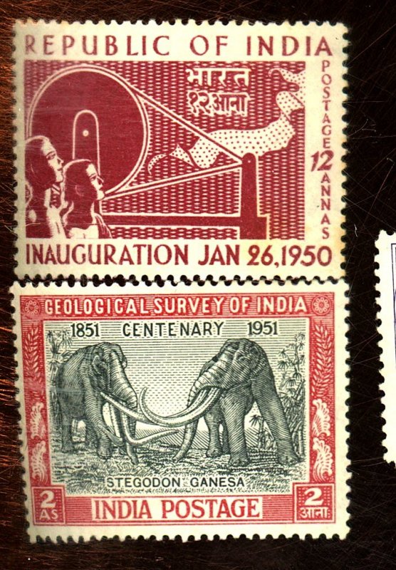 INDIA 230 232 MINT FVF OG 230 NH 232 LH Cat $19