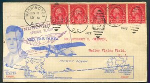 1927 Wash DC Lindbergh Day Special Government Flight Taking Mail to Lindbergh