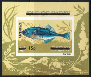 GREAT BRITAIN LOCALS ISLE OF PABAY PA 124MS OVERPRINT MNH BIN $3.00 MARINE LIFE