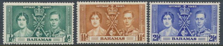 Bahamas SG 146-148  SC# 97-99 MH  Coronation  see details