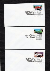 3931-3935 Sporty Cars, FDC set/5 no cachet