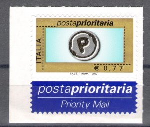 2002 Italy, Posta Prioritaria, Euro 0.77 celestial black grey no. 2634 MNH**