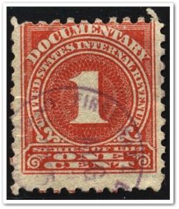 R207 1¢ Documentary Stamp (1914) Used