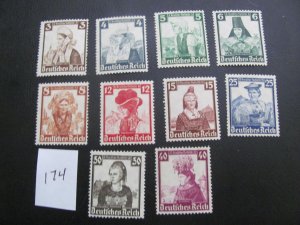 Germany 1935 MNH  SC B69-B78 SET VF/XF 180 EUROS (174)