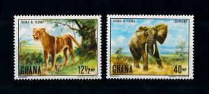 [79083] Ghana 1970 Wild Life Lion Elephant From Set MNH