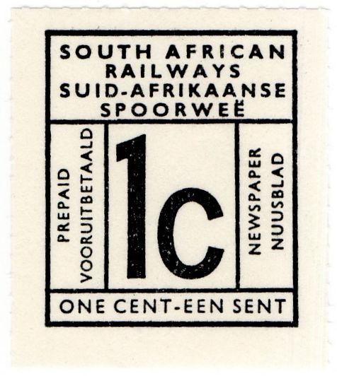 (I.B-CK) South Africa Railways : Newspaper Parcel Stamp 1c