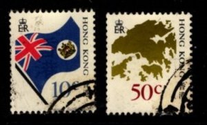 Hong Kong - #509 - 510 Flag & Map set/2 - Used