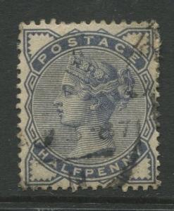 Great Britain  #98  Used 1884 Single 1/2p Stamp