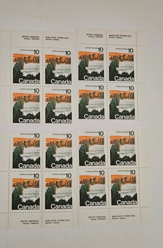 Canada 1976 Landscape Definitives #594 MS Plate Blocks MNH