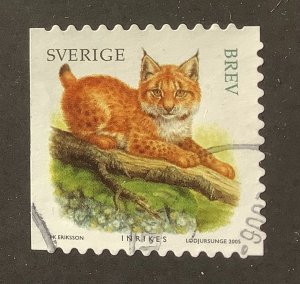 Sweden 2005 Scott 2518a used - Wild animal cubs, Eurasian Lynx