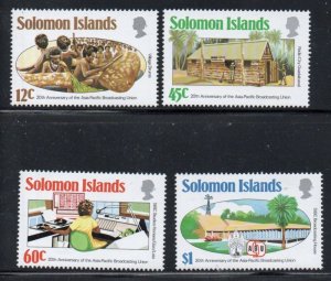 Solomon Islands Sc 426-29 1984 Asia Pacific Broadcasting Union stamp set mint NH