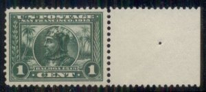 US #397 1¢ green, og, NH, VF/XF,