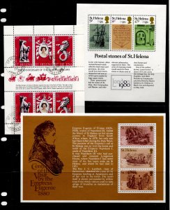 St. Helena #3 Mini Sheet Issues MNH and Used