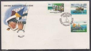 Cocos (Keeling) Is. Scott 111-4 FDC - Barrel Mail