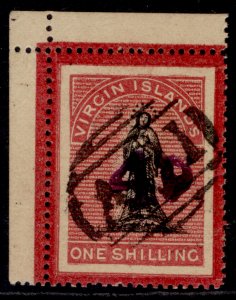 BRITISH VIRGIN ISLANDS QV SG42, 4d on 1s black & rose-carmine, USED. Cat £160.