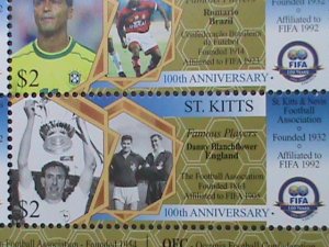 ST.KITTS 2004-SC#602 CENTENARY OF FOOT BALL MNH S/S SHEET-VERY FINE VERY FINE