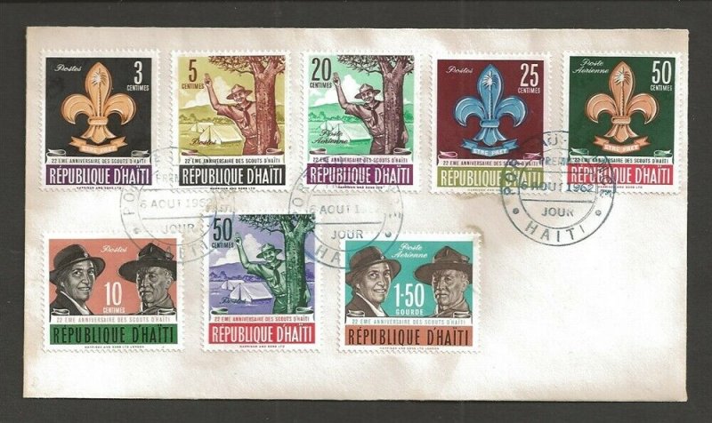 1962 Haiti Boy Scouts 22nd anniversary BP FDC