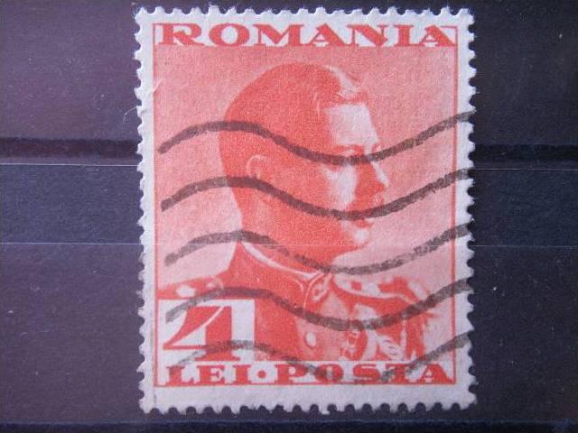 ROMANIA, 1935, used 4l, Scott 451, King Carol II