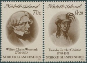 Norfolk Island 1990 SG503-504 Islanders set MNH