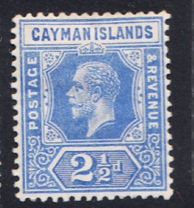 CAYMAN ISLANDS # 36 Mint writing on back - Hinge remnant