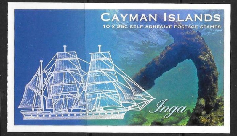 CAYMAN ISLANDS SGSB37 2013 SHIPWRECKS & ANCHORS BOOKLET MNH